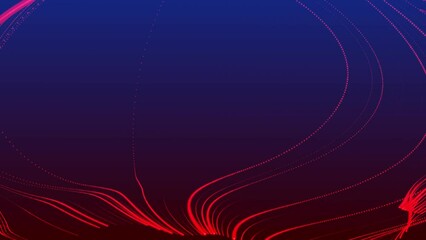 Poster - Dynamic wave of glowing particles. Data flow information. Concept of digital communication. Technology or Science Banner. Big data visualization. 3D rendering. 4k animation.