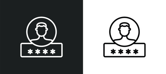 Poster - authentication icon isolated in white and black colors. authentication outline vector icon from internet security collection for web, mobile apps and ui.