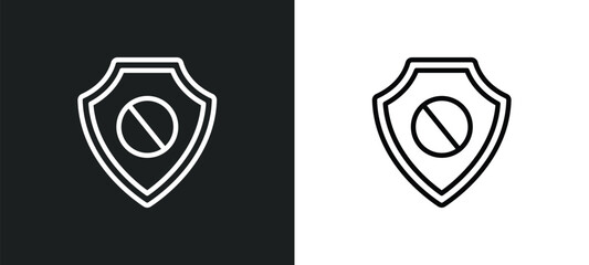 Poster - access denied icon isolated in white and black colors. access denied outline vector icon from intern