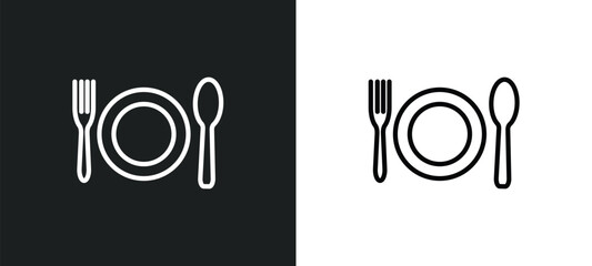 Poster - food icon isolated in white and black colors. food outline vector icon from hotel collection for web, mobile apps and ui.