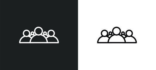 Wall Mural - people icon isolated in white and black colors. people outline vector icon from hotel and restaurant collection for web, mobile apps and ui.