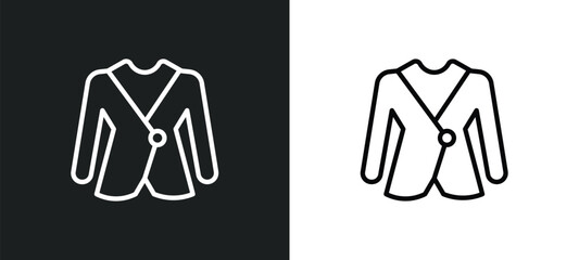Poster - suits icon isolated in white and black colors. suits outline vector icon from hotel and restaurant collection for web, mobile apps and ui.