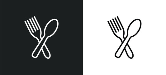 Poster - restaurant icon isolated in white and black colors. restaurant outline vector icon from hotel and restaurant collection for web, mobile apps and ui.