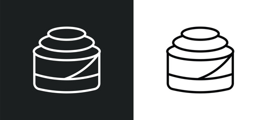 Poster - cinnamon roll icon isolated in white and black colors. cinnamon roll outline vector icon from hotel and restaurant collection for web, mobile apps and ui.