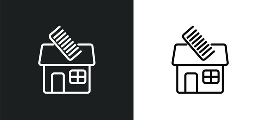 Aufkleber - barbershop icon isolated in white and black colors. barbershop outline vector icon from hotel and restaurant collection for web, mobile apps and ui.