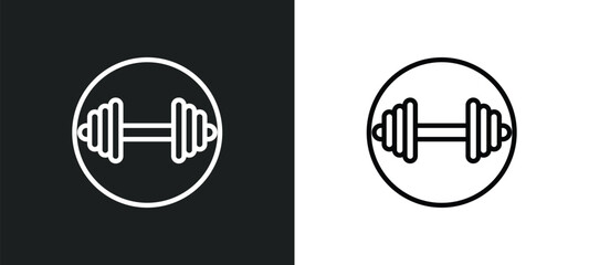 Poster - weightlifting icon isolated in white and black colors. weightlifting outline vector icon from health and medical collection for web, mobile apps and ui.