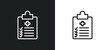 © Farahim - medical checklist icon isolated in white and black colors. medical checklist outline vector icon from health and medical collection for web, mobile apps and ui.