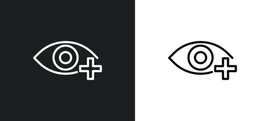 Poster - ophthalmology icon isolated in white and black colors. ophthalmology outline vector icon from health and medical collection for web, mobile apps and ui.
