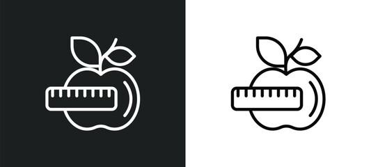 Poster - fitness nutrition icon isolated in white and black colors. fitness nutrition outline vector icon from gym and fitness collection for web, mobile apps and ui.