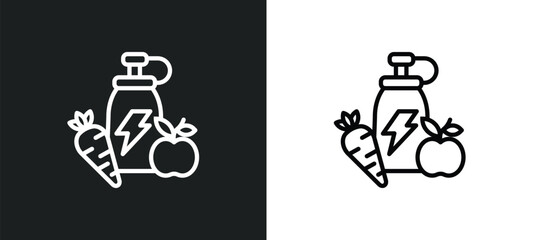 Poster - fitness food icon isolated in white and black colors. fitness food outline vector icon from gym and fitness collection for web, mobile apps and ui.
