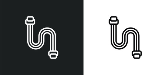 Poster - chest expanders icon isolated in white and black colors. chest expanders outline vector icon from gym and fitness collection for web, mobile apps and ui.