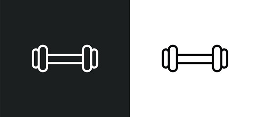 Poster - exercising dumbbell icon isolated in white and black colors. exercising dumbbell outline vector icon from gym and fitness collection for web, mobile apps and ui.