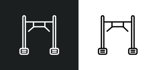 Poster - training apparatus icon isolated in white and black colors. training apparatus outline vector icon from gym and fitness collection for web, mobile apps and ui.