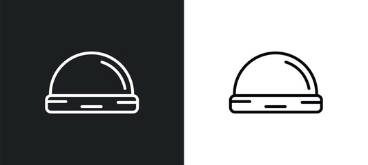 Poster - bosu ball icon isolated in white and black colors. bosu ball outline vector icon from gym and fitness collection for web, mobile apps and ui.