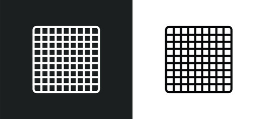 Poster - grids icon isolated in white and black colors. grids outline vector icon from geometric figure collection for web, mobile apps and ui.