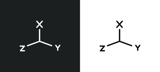Poster - coordinates icon isolated in white and black colors. coordinates outline vector icon from geometric figure collection for web, mobile apps and ui.
