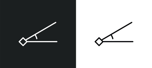 Poster - angle icon isolated in white and black colors. angle outline vector icon from geometry collection for web, mobile apps and ui.