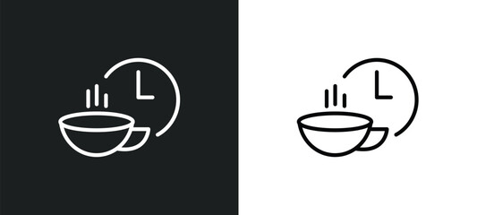 Poster - break icon isolated in white and black colors. break outline vector icon from geometry collection for web, mobile apps and ui.
