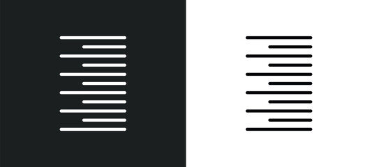 Poster - right align icon isolated in white and black colors. right align outline vector icon from geometry collection for web, mobile apps and ui.