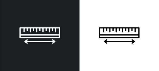 Poster - measure icon isolated in white and black colors. measure outline vector icon from geometry collection for web, mobile apps and ui.