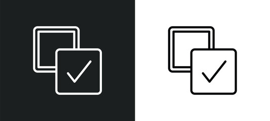 Poster - select all icon isolated in white and black colors. select all outline vector icon from geometry collection for web, mobile apps and ui.