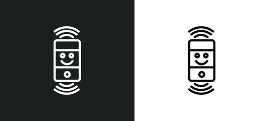Fototapete - smart assistant icon isolated in white and black colors. smart assistant outline vector icon from general collection for web, mobile apps and ui.