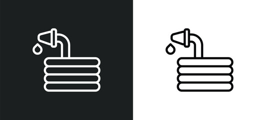 Poster - hose with drops icon isolated in white and black colors. hose with drops outline vector icon from general collection for web, mobile apps and ui.