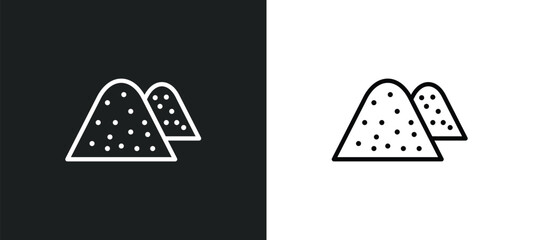 Poster - sand icon isolated in white and black colors. sand outline vector icon from general collection for w