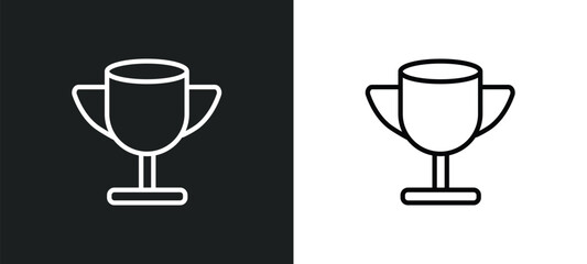 Poster - winning icon isolated in white and black colors. winning outline vector icon from general collection