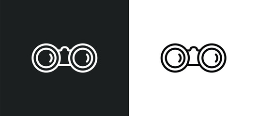 Poster - binocular icon isolated in white and black colors. binocular outline vector icon from general collection. collection for web, mobile apps and ui.