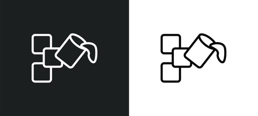 Poster - live paint icon isolated in white and black colors. live paint outline vector icon from general collection for web, mobile apps and ui.