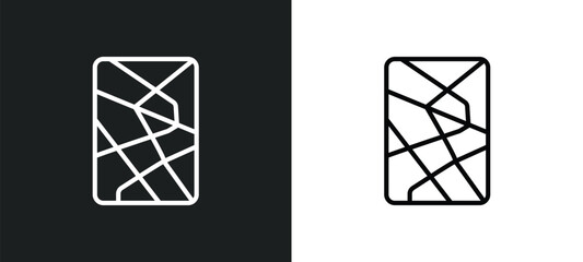 Poster - fragments icon isolated in white and black colors. fragments outline vector icon from general collec