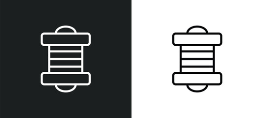 Poster - filament icon isolated in white and black colors. filament outline vector icon from general collection for web, mobile apps and ui.
