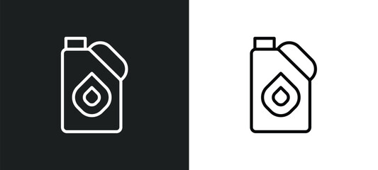 Poster - engine oil icon isolated in white and black colors. engine oil outline vector icon from general coll