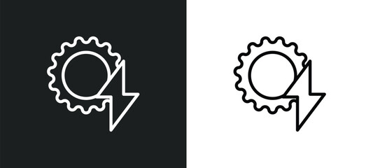 Poster - energy efficiency icon isolated in white and black colors. energy efficiency outline vector icon from general collection for web, mobile apps and ui.
