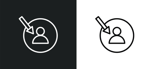 Poster - direct marketing icon isolated in white and black colors. direct marketing outline vector icon from general collection for web, mobile apps and ui.
