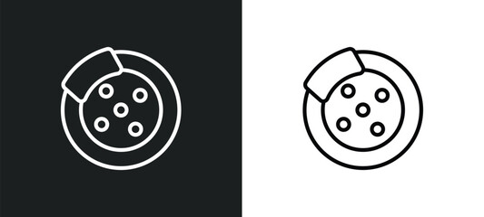 Poster - disk brake icon isolated in white and black colors. disk brake outline vector icon from general coll