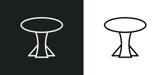 Wall Mural - table icon isolated in white and black colors. table outline vector icon from furniture & household collection for web, mobile apps and ui.