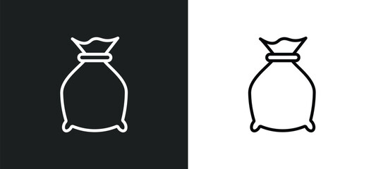 Poster - garbage bags icon isolated in white and black colors. garbage bags outline vector icon from furniture & household collection for web, mobile apps and ui.