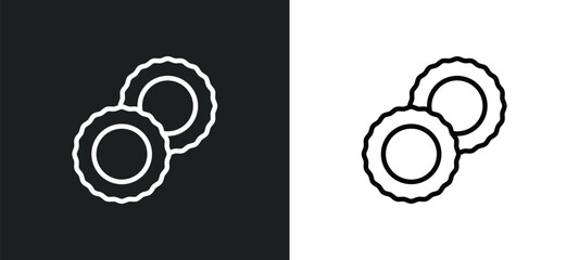 Poster - ring pop icon isolated in white and black colors. ring pop outline vector icon from food collection 