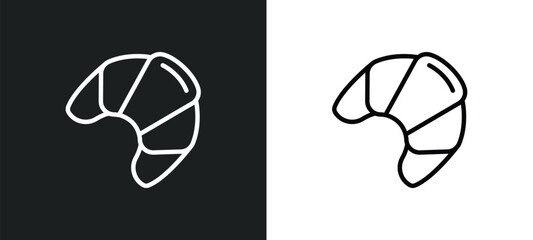 Poster - french icon isolated in white and black colors. french outline vector icon from food collection for web, mobile apps and ui.