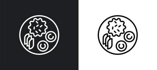 Poster - hainanese chicken icon isolated in white and black colors. hainanese chicken outline vector icon from food collection for web, mobile apps and ui.