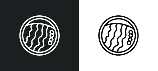 Poster - wonton noodles icon isolated in white and black colors. wonton noodles outline vector icon from food collection for web, mobile apps and ui.