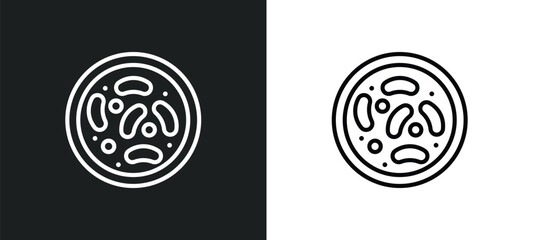 Poster - red bean soup icon isolated in white and black colors. red bean soup outline vector icon from food collection for web, mobile apps and ui.
