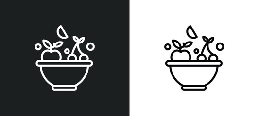 Poster - healthy nutrition icon isolated in white and black colors. healthy nutrition outline vector icon from food collection for web, mobile apps and ui.