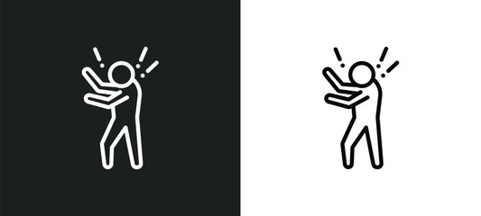 Poster - rough human icon isolated in white and black colors. rough human outline vector icon from feelings collection for web, mobile apps and ui.