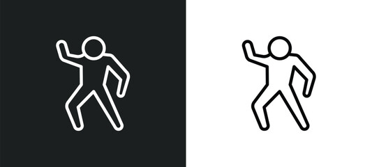 Poster - positive human icon isolated in white and black colors. positive human outline vector icon from feelings collection for web, mobile apps and ui.