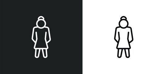 Poster - beautiful human icon isolated in white and black colors. beautiful human outline vector icon from feelings collection for web, mobile apps and ui.