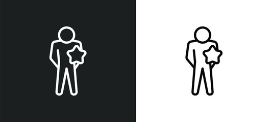 Poster - better human icon isolated in white and black colors. better human outline vector icon from feelings collection for web, mobile apps and ui.