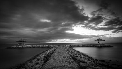 Wall Mural - Blackwhite landscape photos at Bintan Island Indonesia